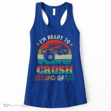 Ready To Crush Second Grade Back To School Monster Truck Boy Gift Women's Tank Top