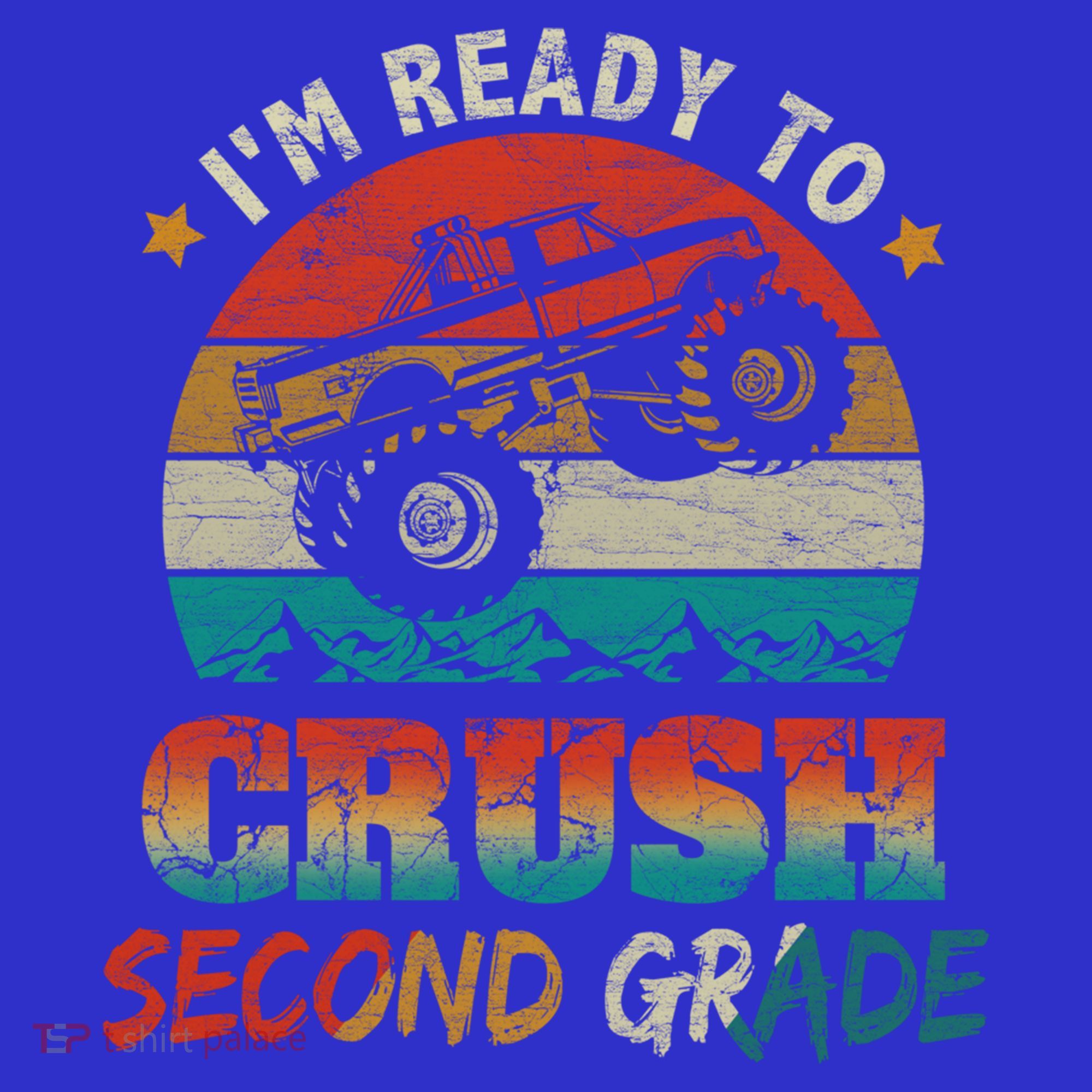 Ready To Crush Second Grade Back To School Monster Truck Boy Gift Toddler Hoodie