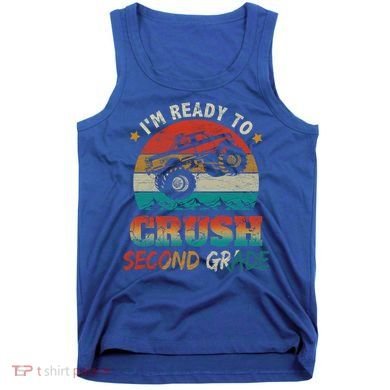 Ready To Crush Second Grade Back To School Monster Truck Boy Gift Tank Top
