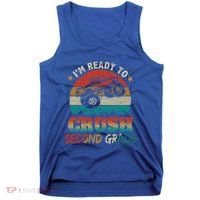 Ready To Crush Second Grade Back To School Monster Truck Boy Gift Tank Top thumb 0
