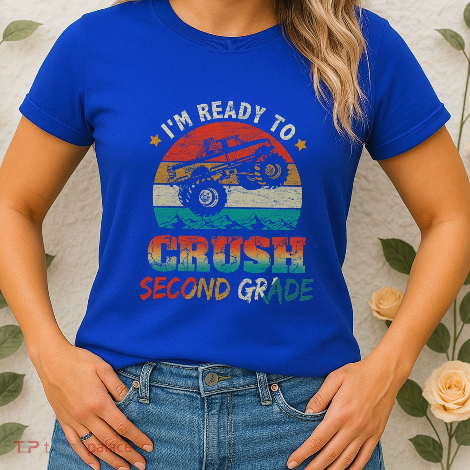 Ready To Crush Second Grade Back To School Monster Truck Boy Gift Women's T-Shirt