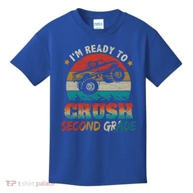 Ready To Crush Second Grade Back To School Monster Truck Boy Gift Kids T-Shirt