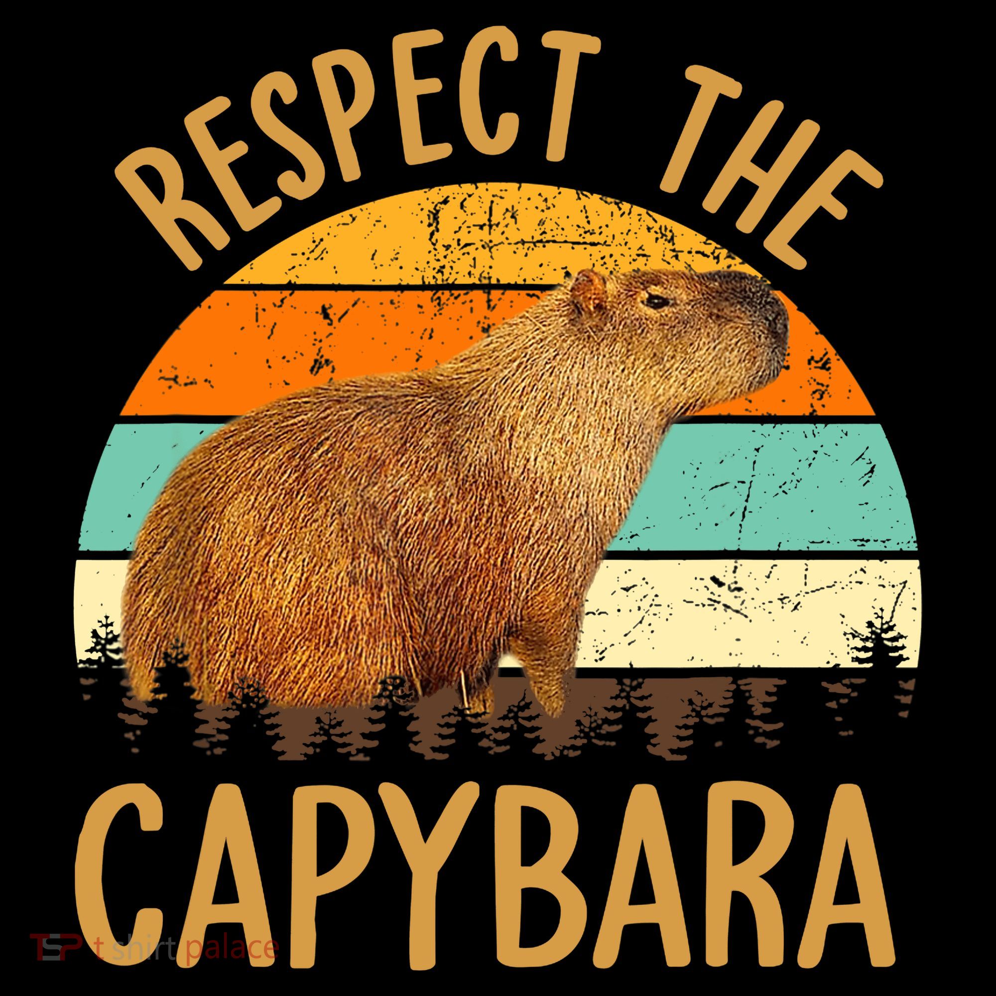 Respect The Capybara Animal Funny Capybara Lover Backpack