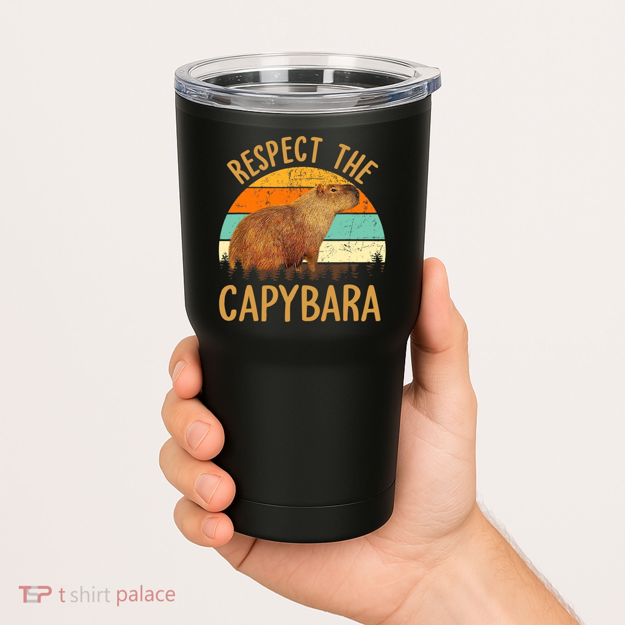 Respect The Capybara Animal Funny Capybara Lover Tumbler