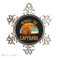 Respect The Capybara Animal Funny Capybara Lover Ornament thumb 0