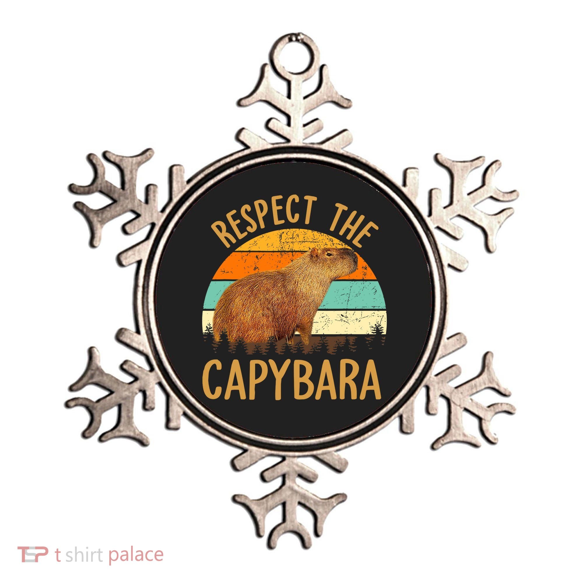 Respect The Capybara Animal Funny Capybara Lover Ornament