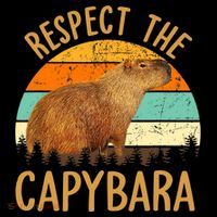 Respect The Capybara Animal Funny Capybara Lover Ornament thumb 1
