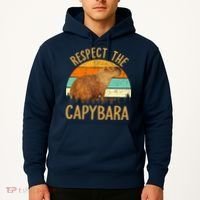 Respect The Capybara Animal Funny Capybara Lover Hoodie thumb 2