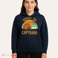 Respect The Capybara Animal Funny Capybara Lover Hoodie thumb 5
