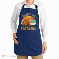 Respect The Capybara Animal Funny Capybara Lover Apron thumb 2