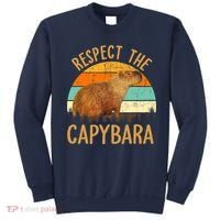 Respect The Capybara Animal Funny Capybara Lover Sweatshirt thumb 0