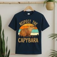 Respect The Capybara Animal Funny Capybara Lover T-Shirt thumb 2