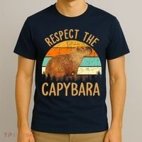 Respect The Capybara Animal Funny Capybara Lover T-Shirt thumb 3