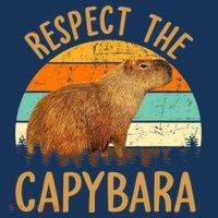 Respect The Capybara Animal Funny Capybara Lover Beanie thumb 2