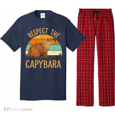 Respect The Capybara Animal Funny Capybara Lover Pajama Set