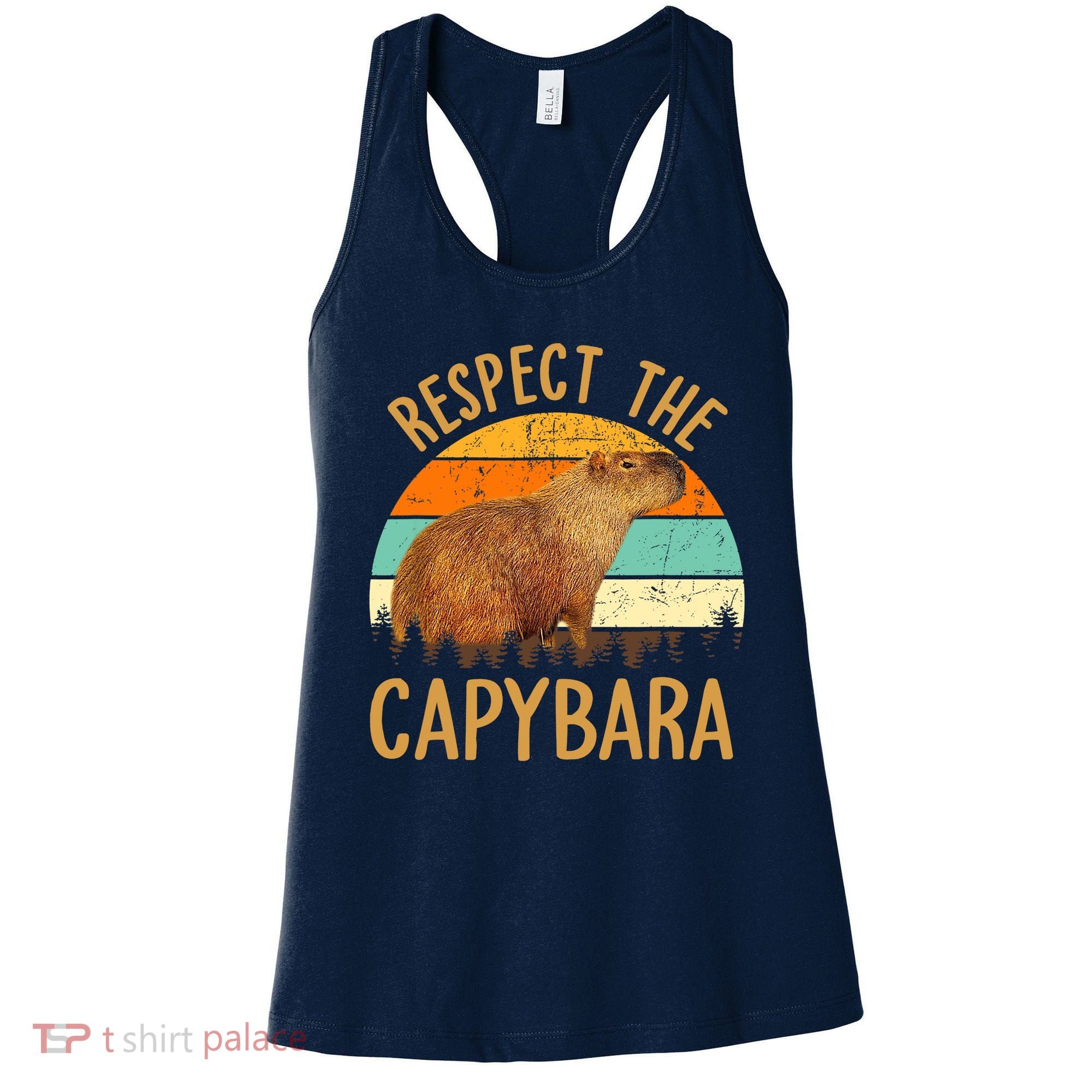Respect The Capybara Animal Funny Capybara Lover Women's Tank Top