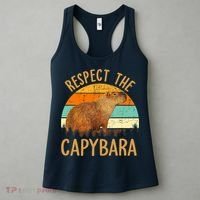 Respect The Capybara Animal Funny Capybara Lover Women's Tank Top thumb 3