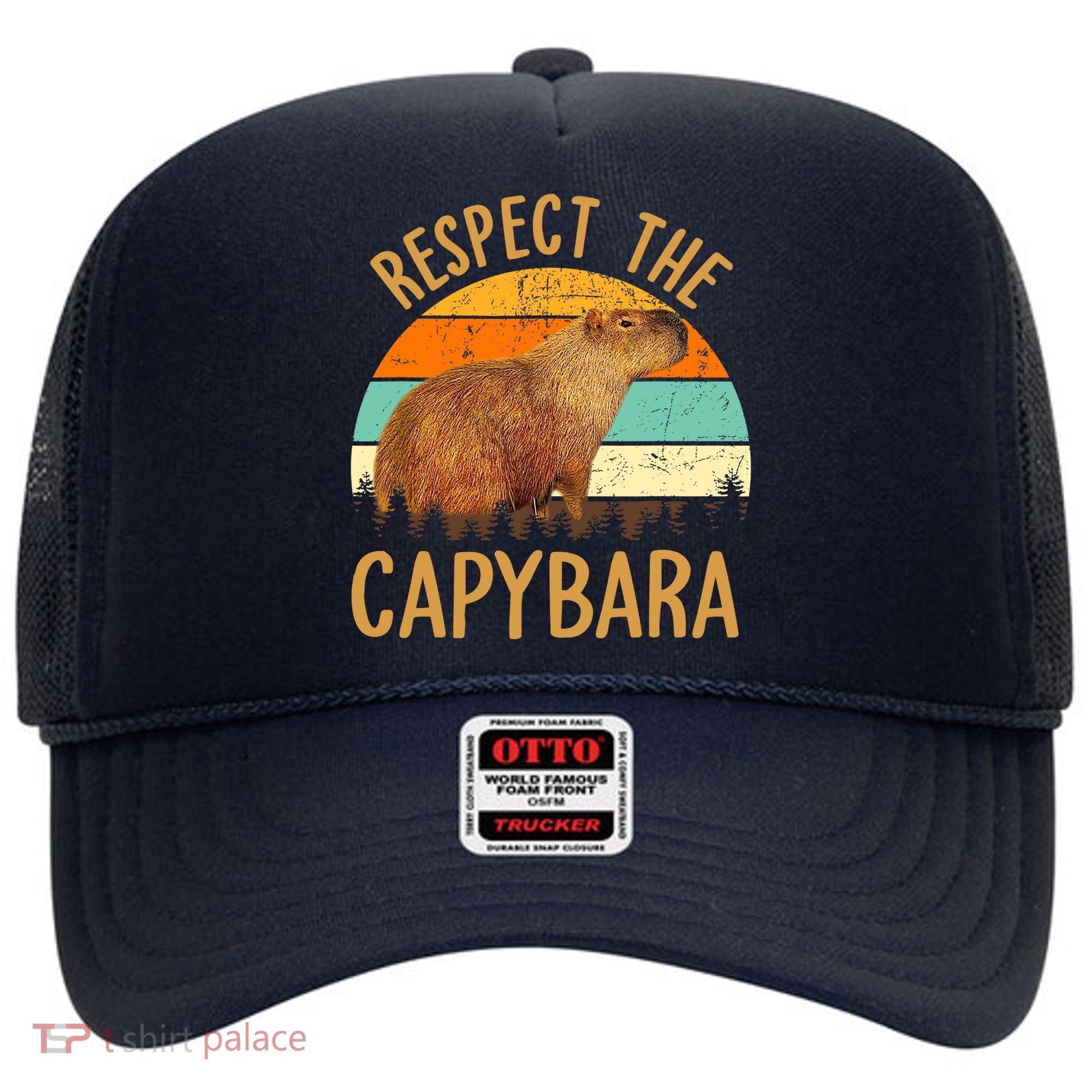 Respect The Capybara Animal Funny Capybara Lover Hat