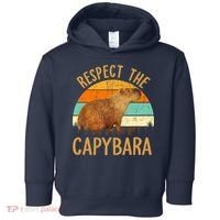 Respect The Capybara Animal Funny Capybara Lover Toddler Hoodie thumb 0