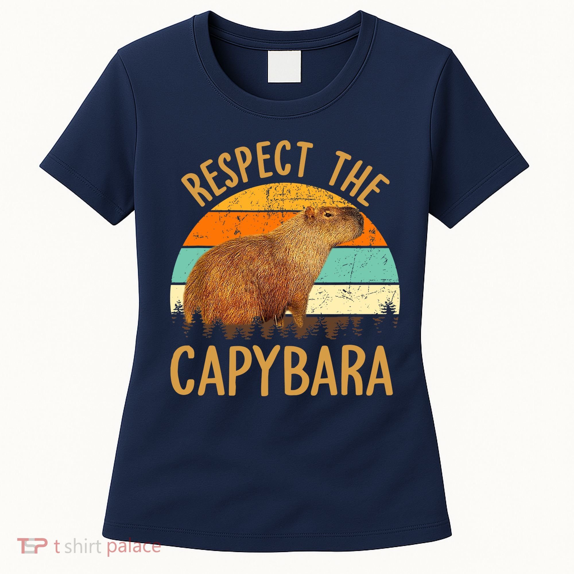 Respect The Capybara Animal Funny Capybara Lover Women's T-Shirt