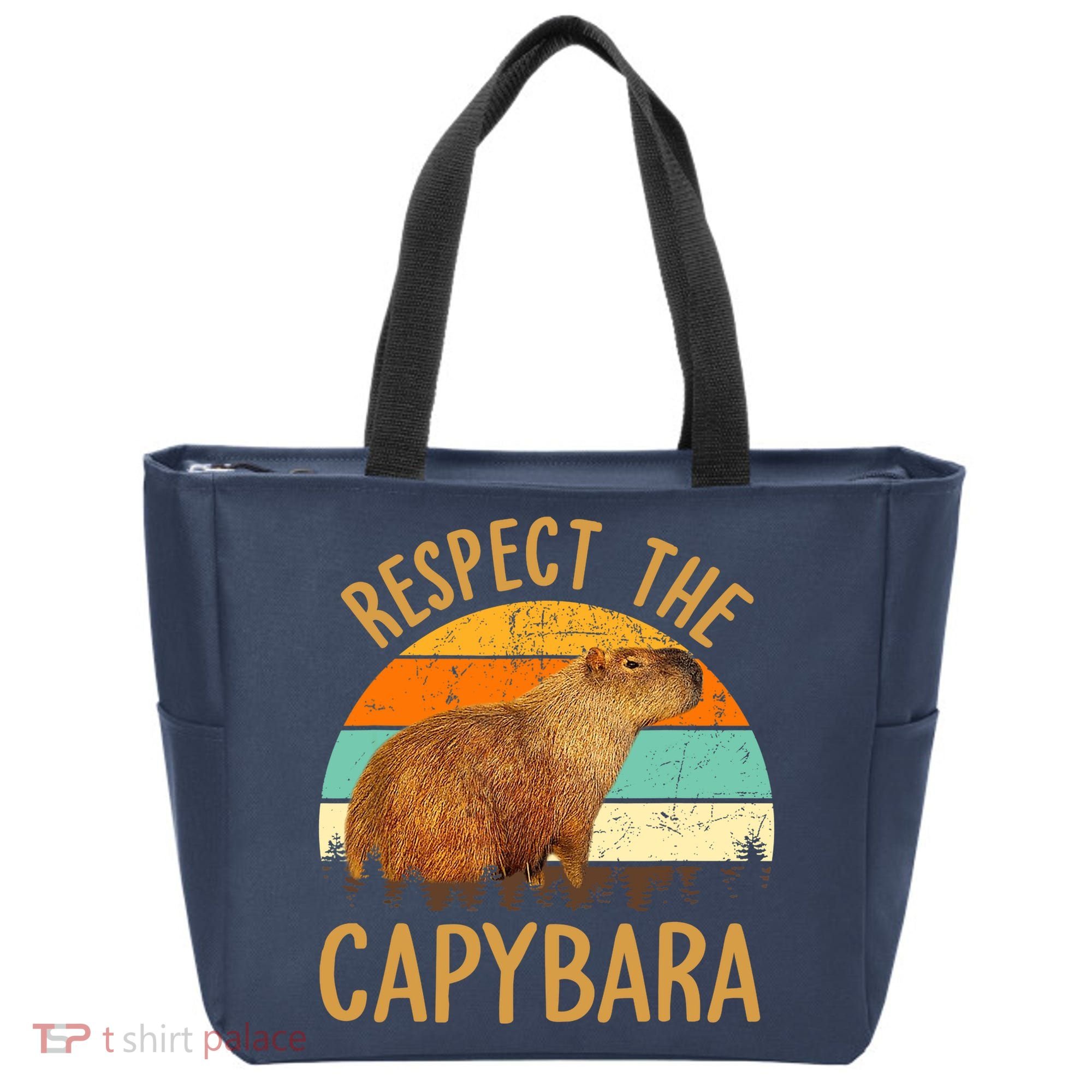 Respect The Capybara Animal Funny Capybara Lover Tote Bag