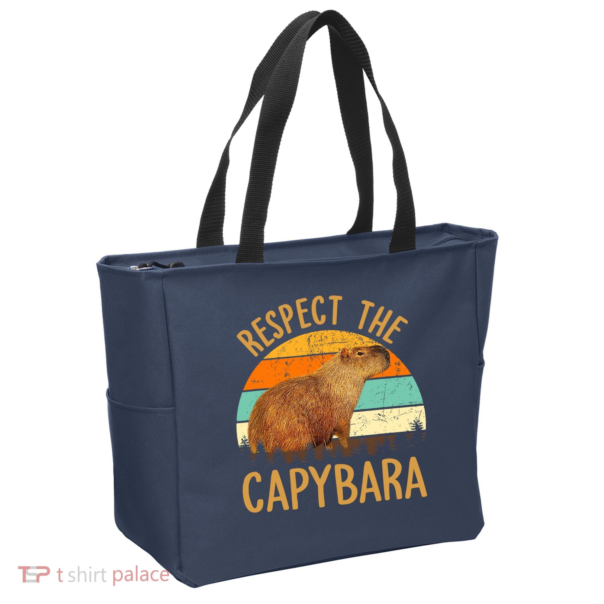 Respect The Capybara Animal Funny Capybara Lover Tote Bag