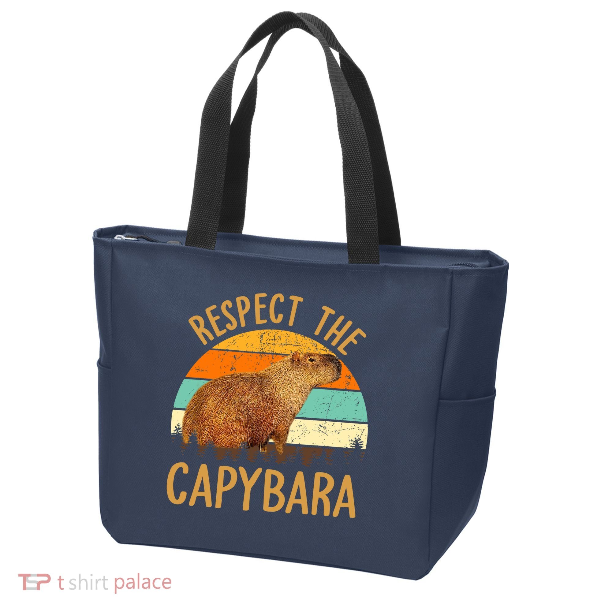 Respect The Capybara Animal Funny Capybara Lover Tote Bag