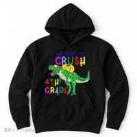 Ready to Crush 4th Grade Dinosaur Back to School Hoodie thumb 0