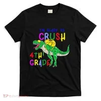 Ready to Crush 4th Grade Dinosaur Back to School T-Shirt thumb 0