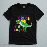 Ready to Crush 4th Grade Dinosaur Back to School T-Shirt thumb 5