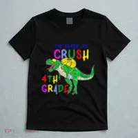 Ready to Crush 4th Grade Dinosaur Back to School T-Shirt thumb 5