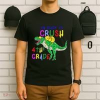 Ready to Crush 4th Grade Dinosaur Back to School T-Shirt thumb 6