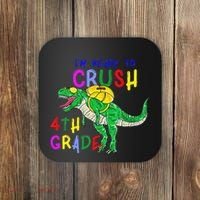 Ready to Crush 4th Grade Dinosaur Back to School Coaster thumb 0
