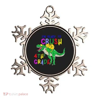 Ready to Crush 4th Grade Dinosaur Back to School Ornament