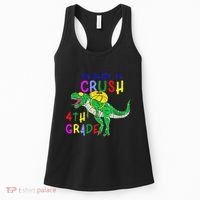 Ready to Crush 4th Grade Dinosaur Back to School Women's Tank Top thumb 0