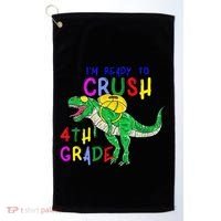 Ready to Crush 4th Grade Dinosaur Back to School Golf Towel thumb 0