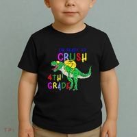 Ready to Crush 4th Grade Dinosaur Back to School Toddler T-Shirt thumb 2