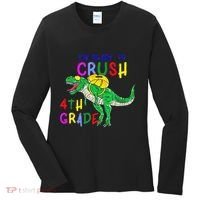Ready to Crush 4th Grade Dinosaur Back to School Women's Long Sleeve Shirt thumb 0