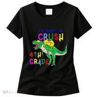 Ready to Crush 4th Grade Dinosaur Back to School Women's T-Shirt thumb 0