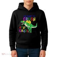 Ready to Crush 4th Grade Dinosaur Back to School Kids Hoodie thumb 4