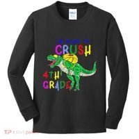 Ready to Crush 4th Grade Dinosaur Back to School Kids Long Sleeve Shirt thumb 0