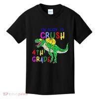 Ready to Crush 4th Grade Dinosaur Back to School Kids T-Shirt thumb 0