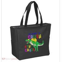 Ready to Crush 4th Grade Dinosaur Back to School Tote Bag thumb 2
