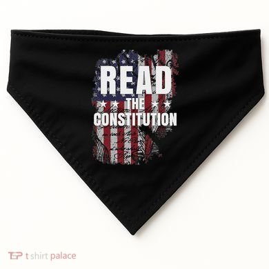 Read The Constitution ItS Bill Of Rights & Amendments USA-Made Doggie Bandana