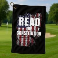 Read The Constitution ItS Bill Of Rights & Amendments Golf Towel thumb 1