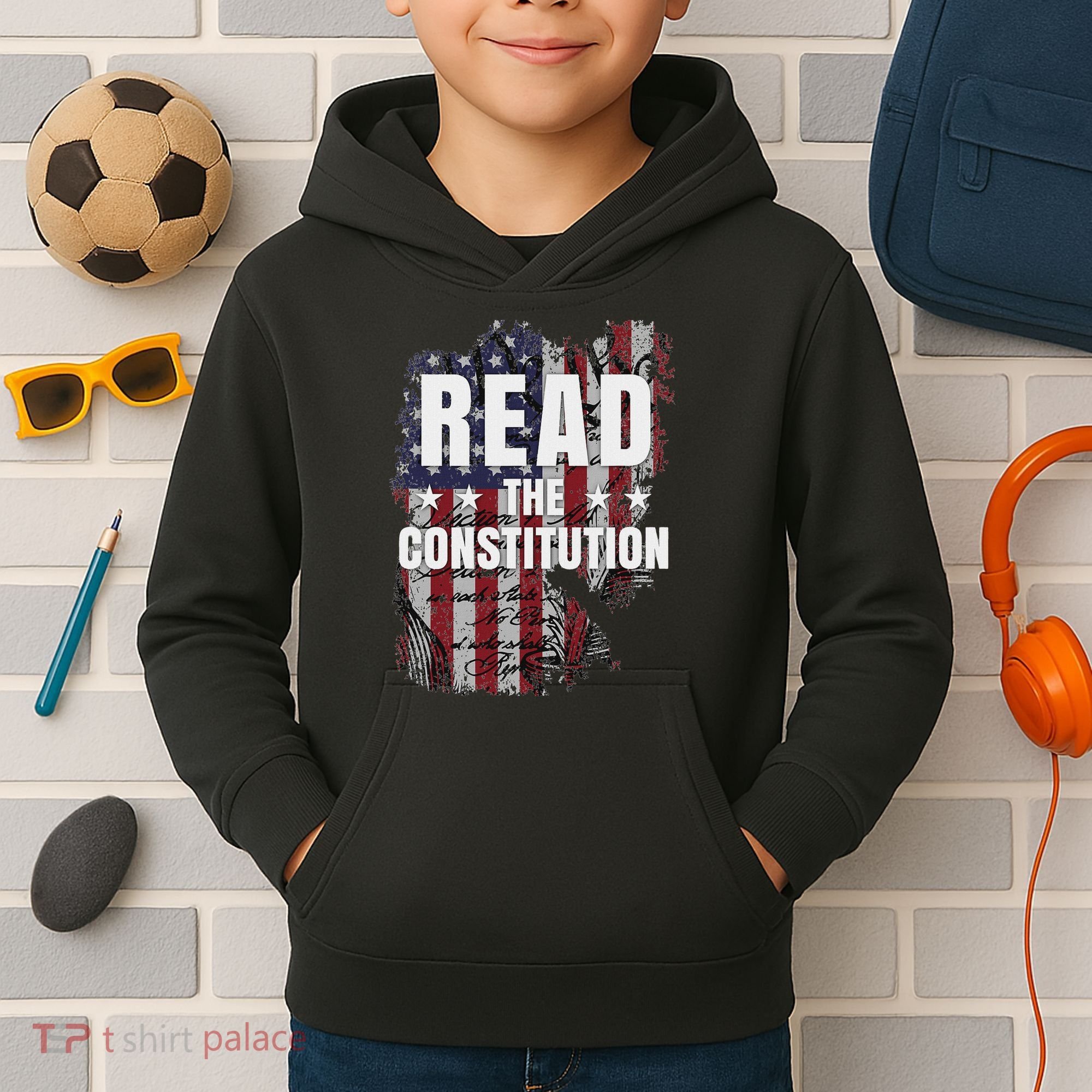 Read The Constitution ItS Bill Of Rights & Amendments Kids Hoodie