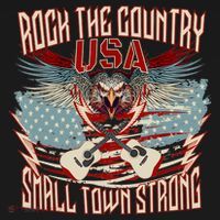Rock The Country Music Small Town Strong America Flag Eagle Women's Hoodie thumb 2