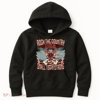 Rock The Country Music Small Town Strong America Flag Eagle Kids Hoodie thumb 0