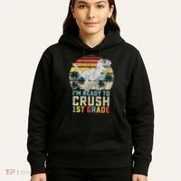 Ready To Crush First Grade 1st Day Of School Dinosaur Hoodie thumb 5