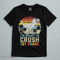 Ready To Crush First Grade 1st Day Of School Dinosaur T-Shirt thumb 5